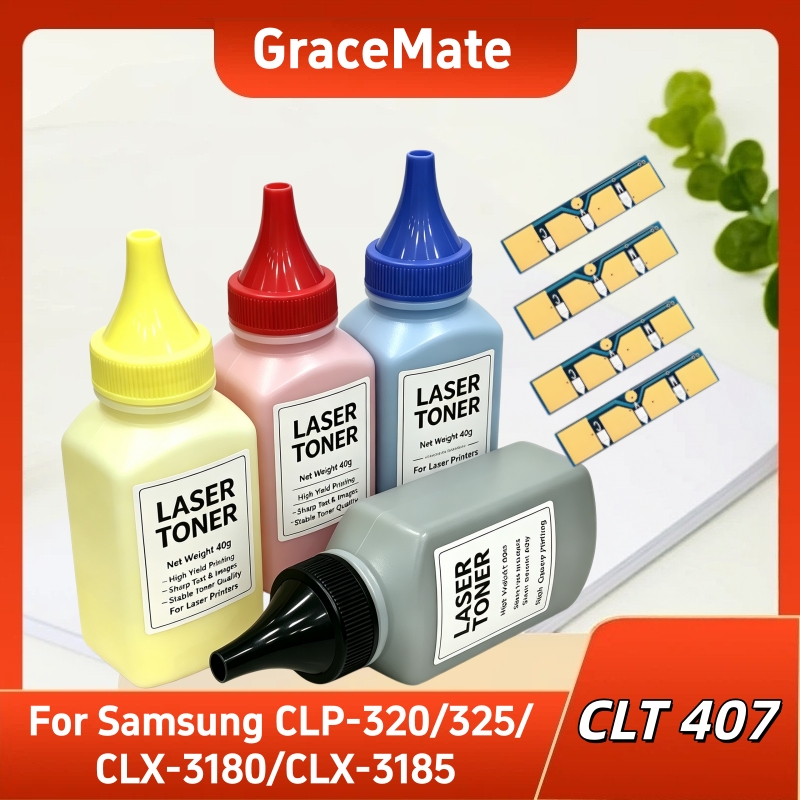 Laser Toner Powder - 삼성 CLP-320/325/CLX-3180/CLX-3185 토너 카트리지 CLT-K407S CLT-C407S